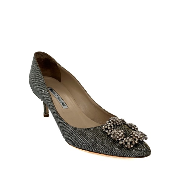 MANOLO BLAHNIK Hangisi Glitter 50mm - Picture 3 of 9